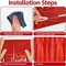 2 Pack 3.2ft x 8.2ft Red Foil Fringe Curtains Party Photo Backdrop Party Streamers for Birthday,Graduation,New Year Eve Decorations Wedding Decor